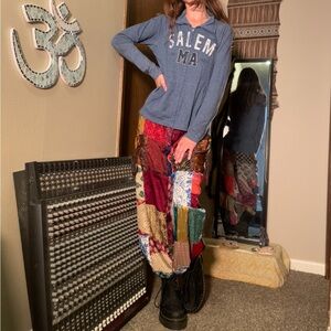 Salem, MA tourist light hoodie with zipper.